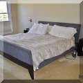 F25. Portico NY Modern Collection king bed.  (Mattress not included.) 